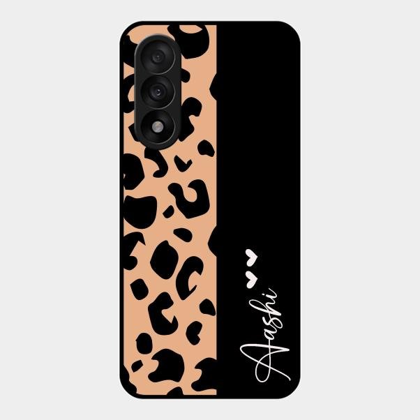 Leopard Glossy Metal Case Cover For Oneplus Nord 5 5G