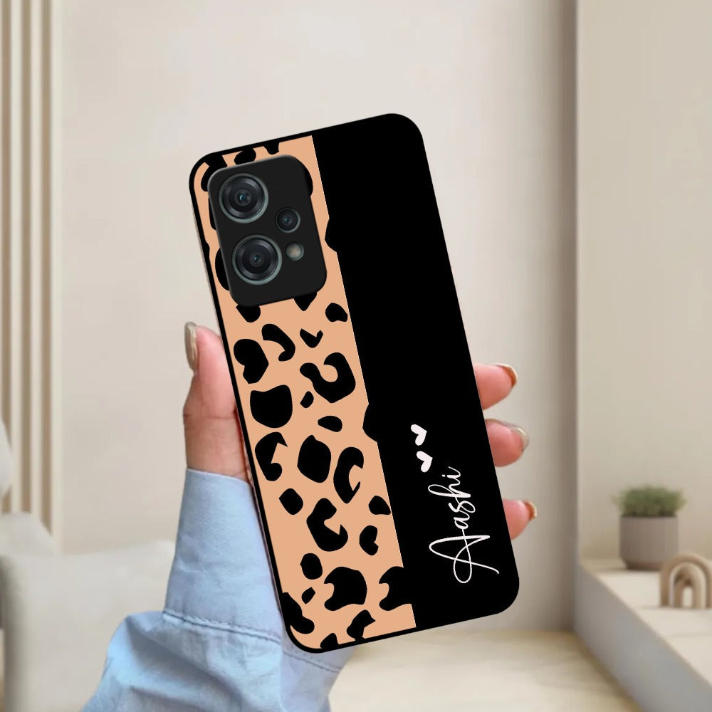 Leopard Glossy Metal Case Cover For OnePlus