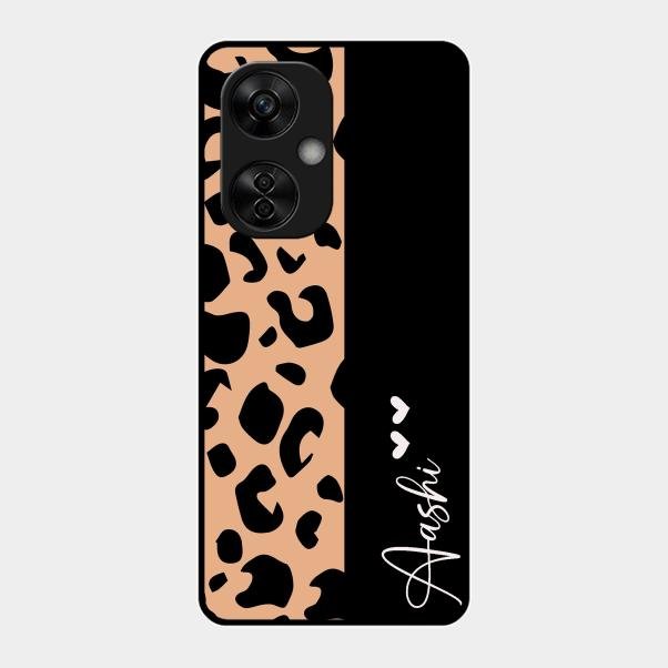 Leopard Glossy Metal Case Cover For Oneplus Nord Ce 3 Lite 5G