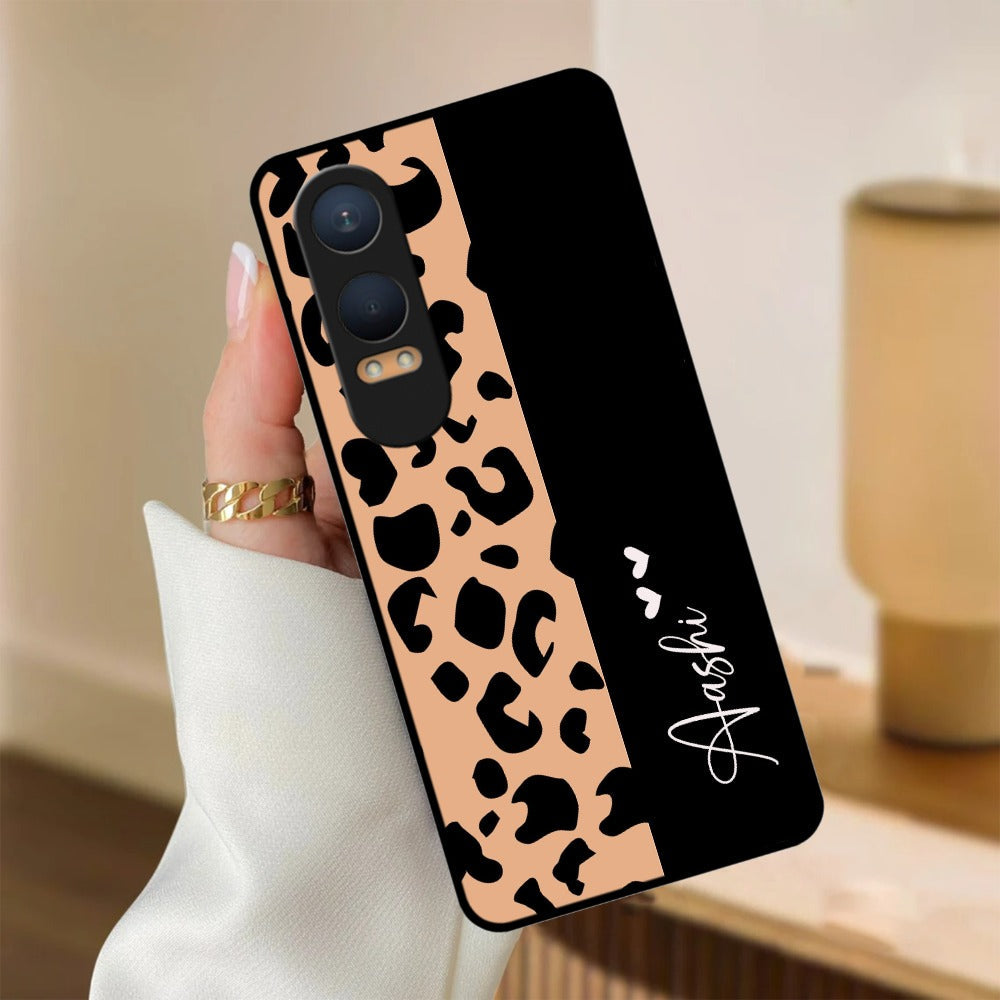 Leopard Glossy Metal Case Cover For OnePlus