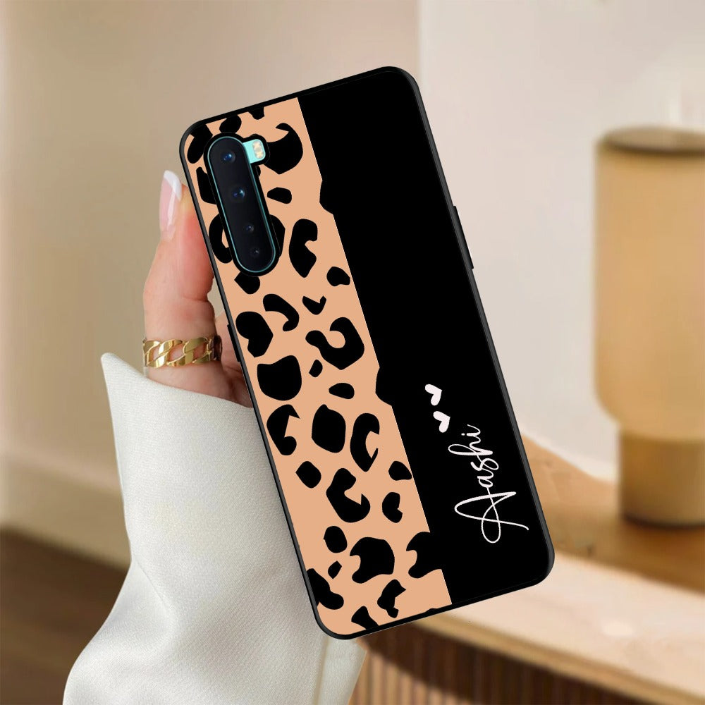 Leopard Glossy Metal Case Cover For OnePlus