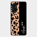Leopard Glossy Metal Case Cover For Oppo F23 5G