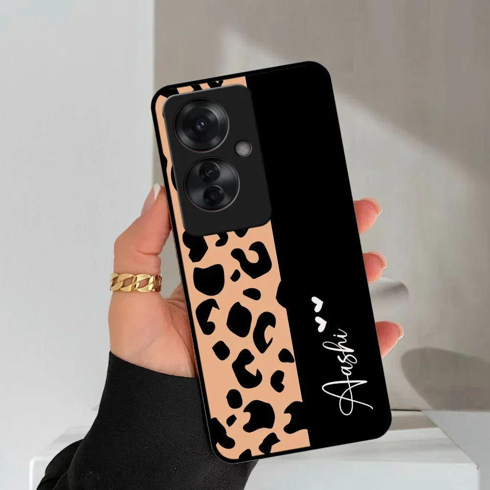 Leopard Glossy Metal Case Cover For Oppo - ShopOnCliQ