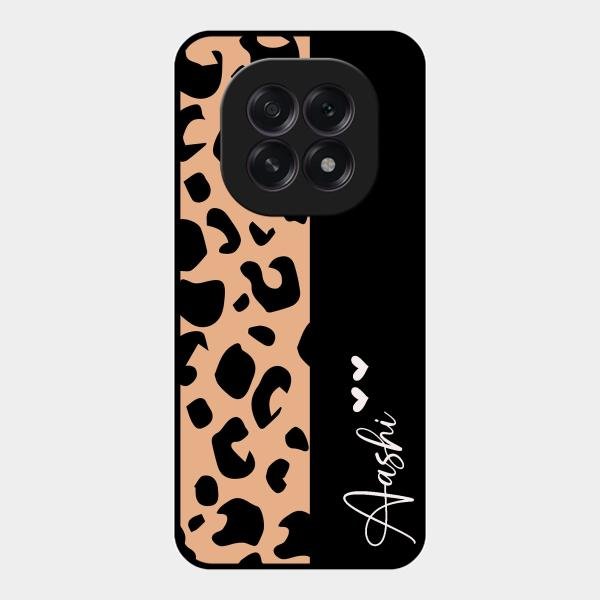Leopard Glossy Metal Case Cover For Oppo F29 5G