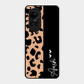 Leopard Glossy Metal Case Cover For Oppo Reno 10 5G