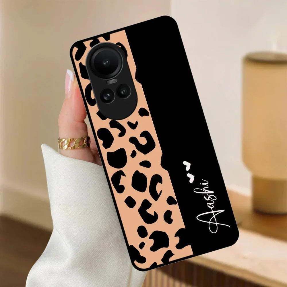Leopard Glossy Metal Case Cover For Oppo - ShopOnCliQ