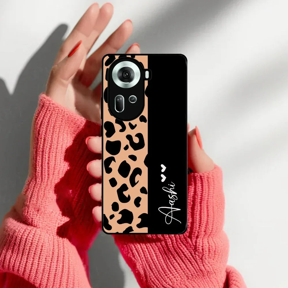 Leopard Glossy Metal Case Cover For Oppo - ShopOnCliQ