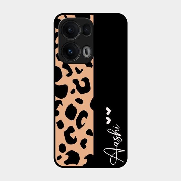 Leopard Glossy Metal Case Cover For Oppo Reno 13 Pro 5G