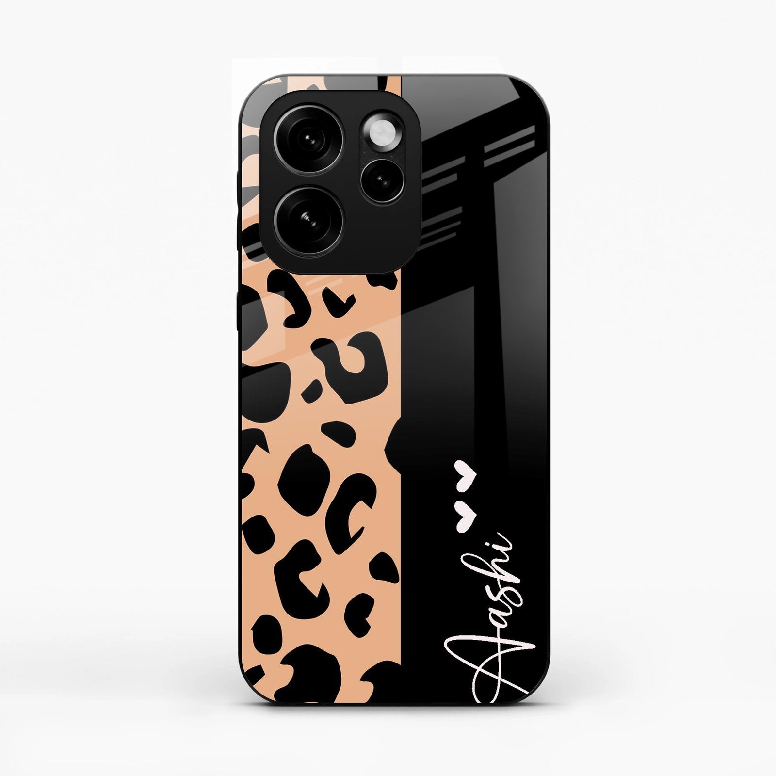 Leopard Glossy Metal Case Cover For Oppo Reno 15C 5G