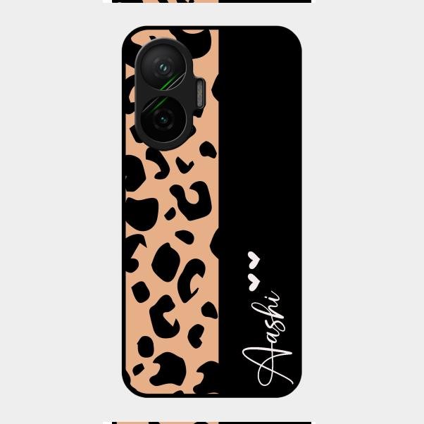 Leopard Glossy Metal Case Cover For Poco F7 5G