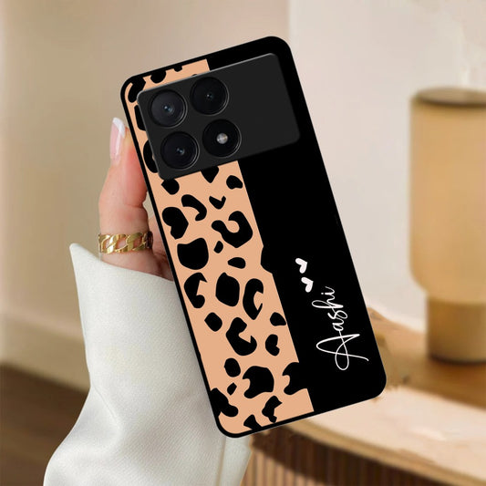 Leopard Glossy Metal Case Cover For Poco