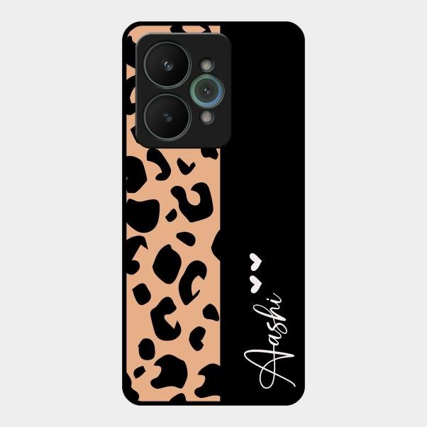 Leopard Glossy Metal Case Cover For Realme 15 5G