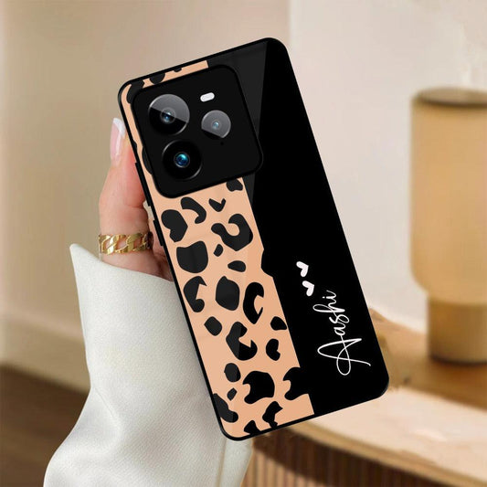 Leopard Glossy Metal Case Cover For Realme - ShopOnCliQ