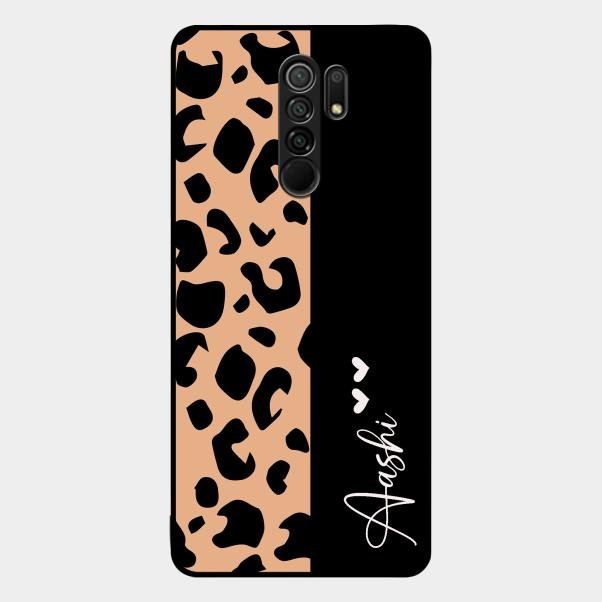 Leopard Glossy Metal Case Cover For Redmi 9 Prime