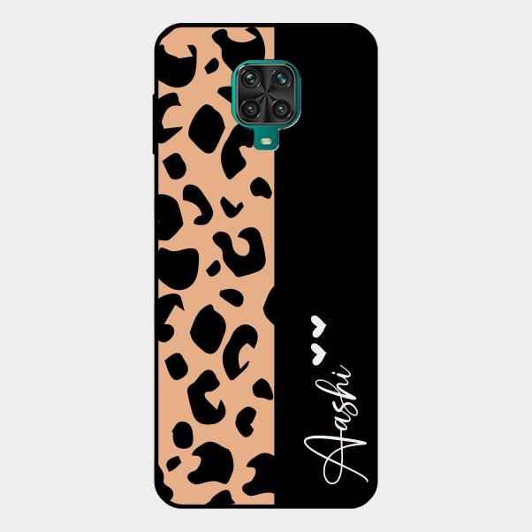 Leopard Glossy Metal Case Cover For Redmi Note 10 Lite