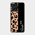 Leopard Glossy Metal Case Cover For Redmi Note 12 4G