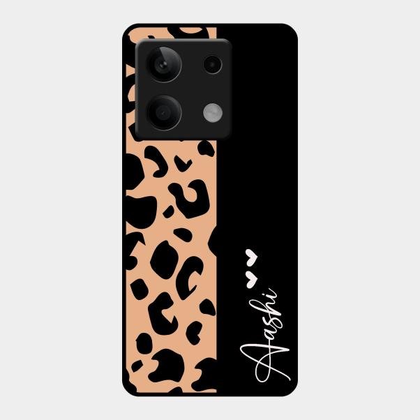 Leopard Glossy Metal Case Cover For Redmi Note 13 5G