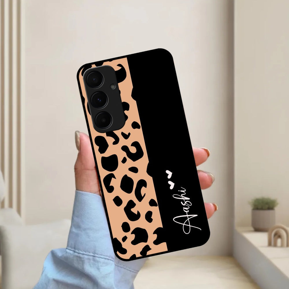 Leopard Glossy Metal Case Cover For Samsung