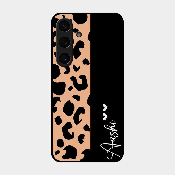 Leopard Glossy Metal Case Cover For Samsung Galaxy S25 Plus 5G