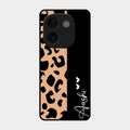 Leopard Glossy Metal Case Cover For Vivo T3 Pro 5G