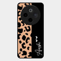 Leopard Glossy Metal Case Cover For Vivo T4 5G