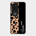 Leopard Glossy Metal Case Cover For Vivo T4 Ultra 5G