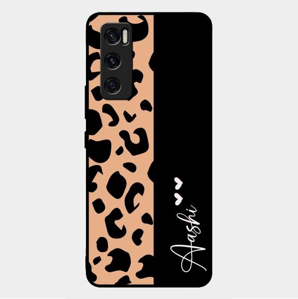 Leopard Glossy Metal Case Cover For Vivo V20 Se
