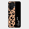 Leopard Glossy Metal Case Cover For Vivo V60 5G