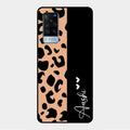 Leopard Glossy Metal Case Cover For Vivo X60 5G