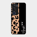 Leopard Glossy Metal Case Cover For Vivo Y29 5G