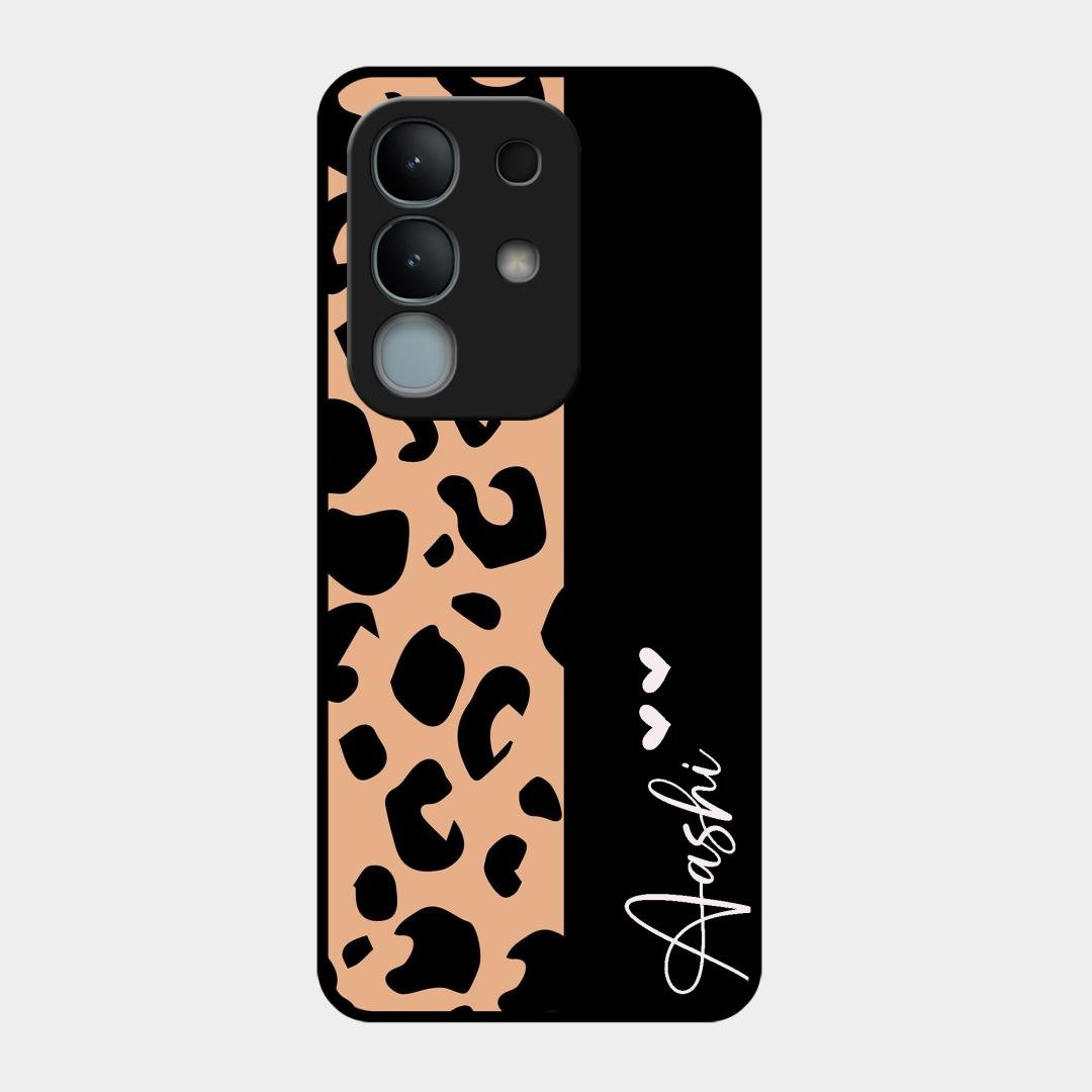 Leopard Glossy Metal Case Cover For Vivo Y31 Pro 5G