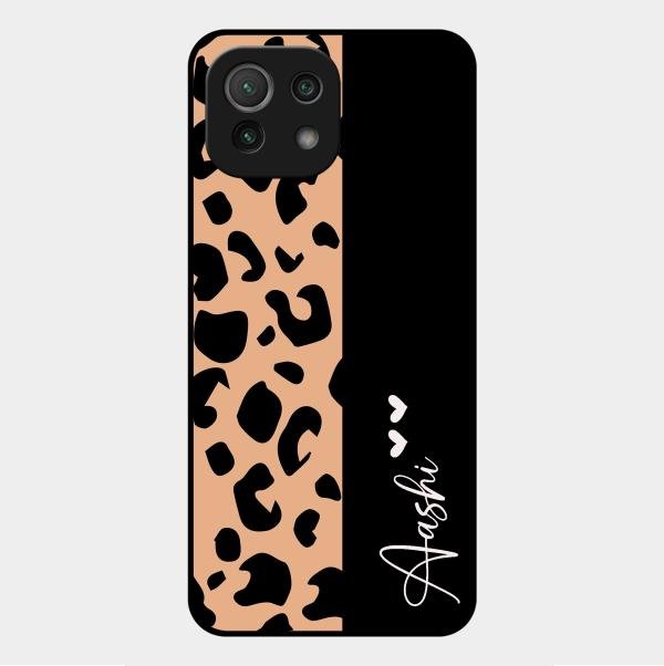 Leopard Glossy Metal Case Cover For Xiaomi Mi 11 Lite