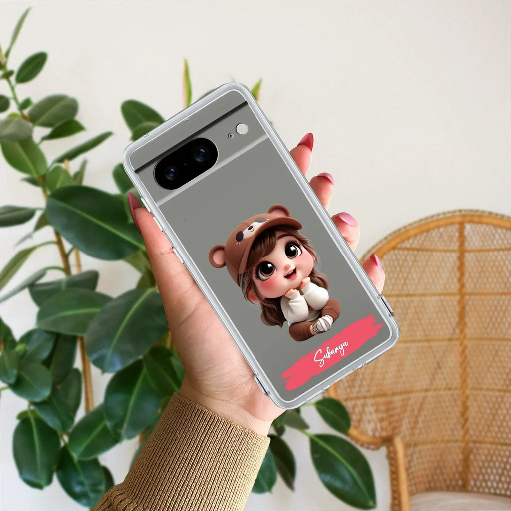 Little Girl Customize Anti Yellow Case For Google Pixel 8 5G