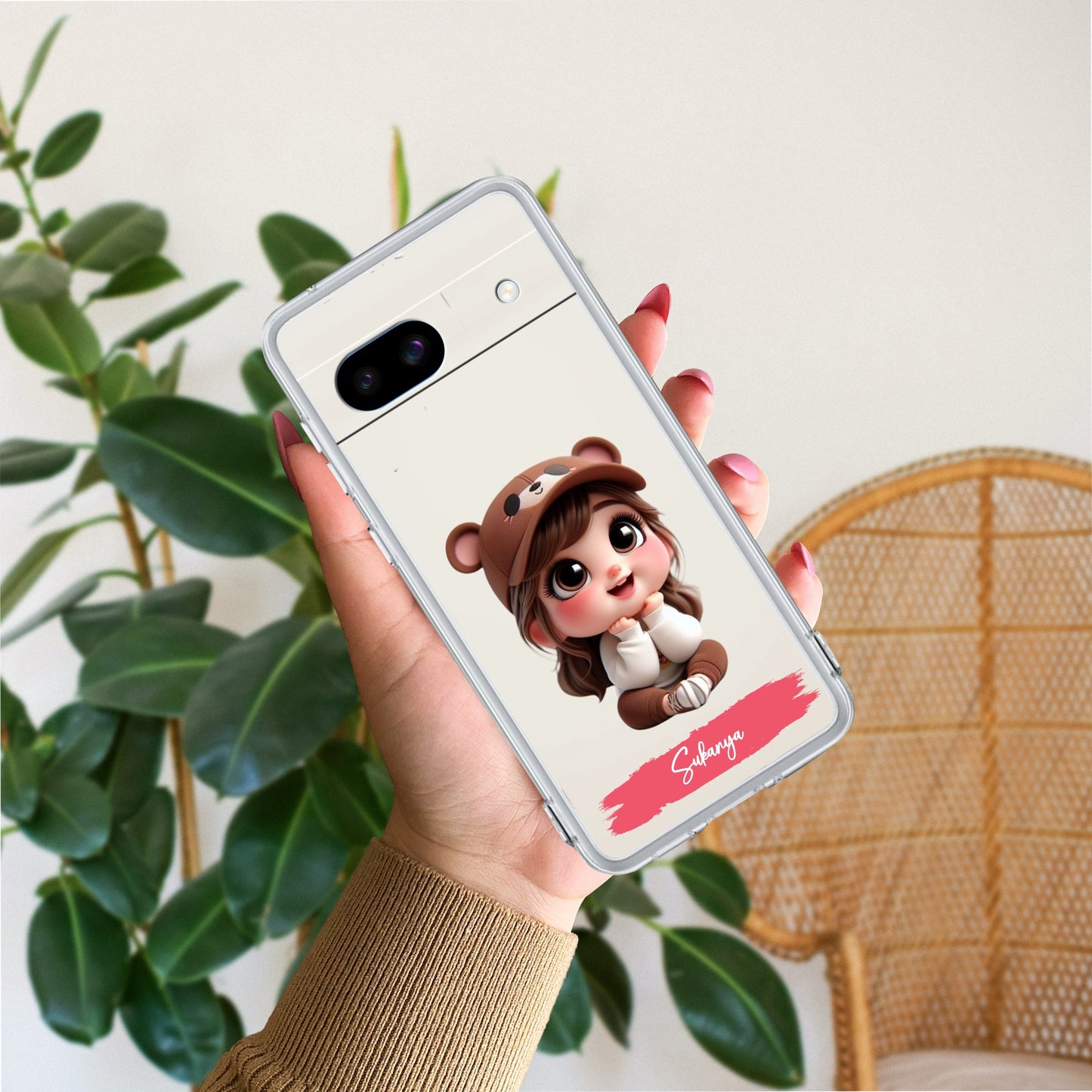 Little Girl Customize Transparent Silicon Case For Google