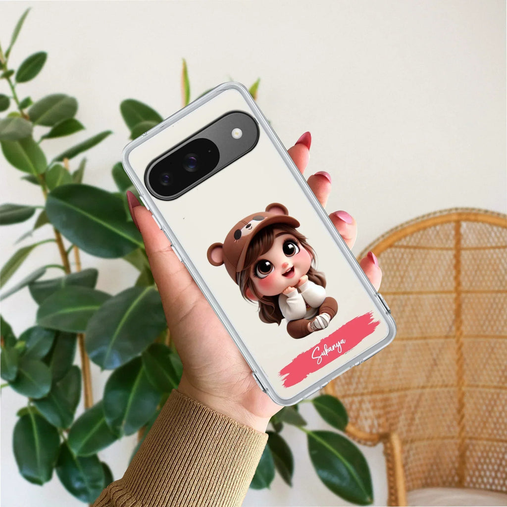 Little Girl Customize Anti Yellow Case For Google Pixel 9