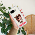 Little Girl Customize Transparent Silicon Case For Google Pixel 9a 5G