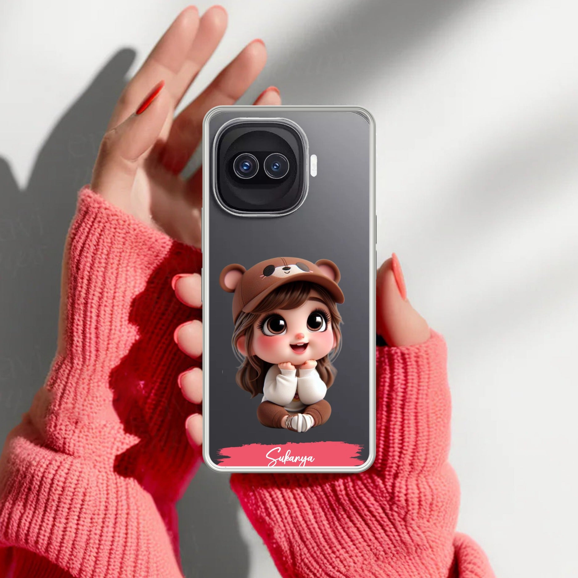 Little Girl Customize Transparent Silicon Case For iQOO
