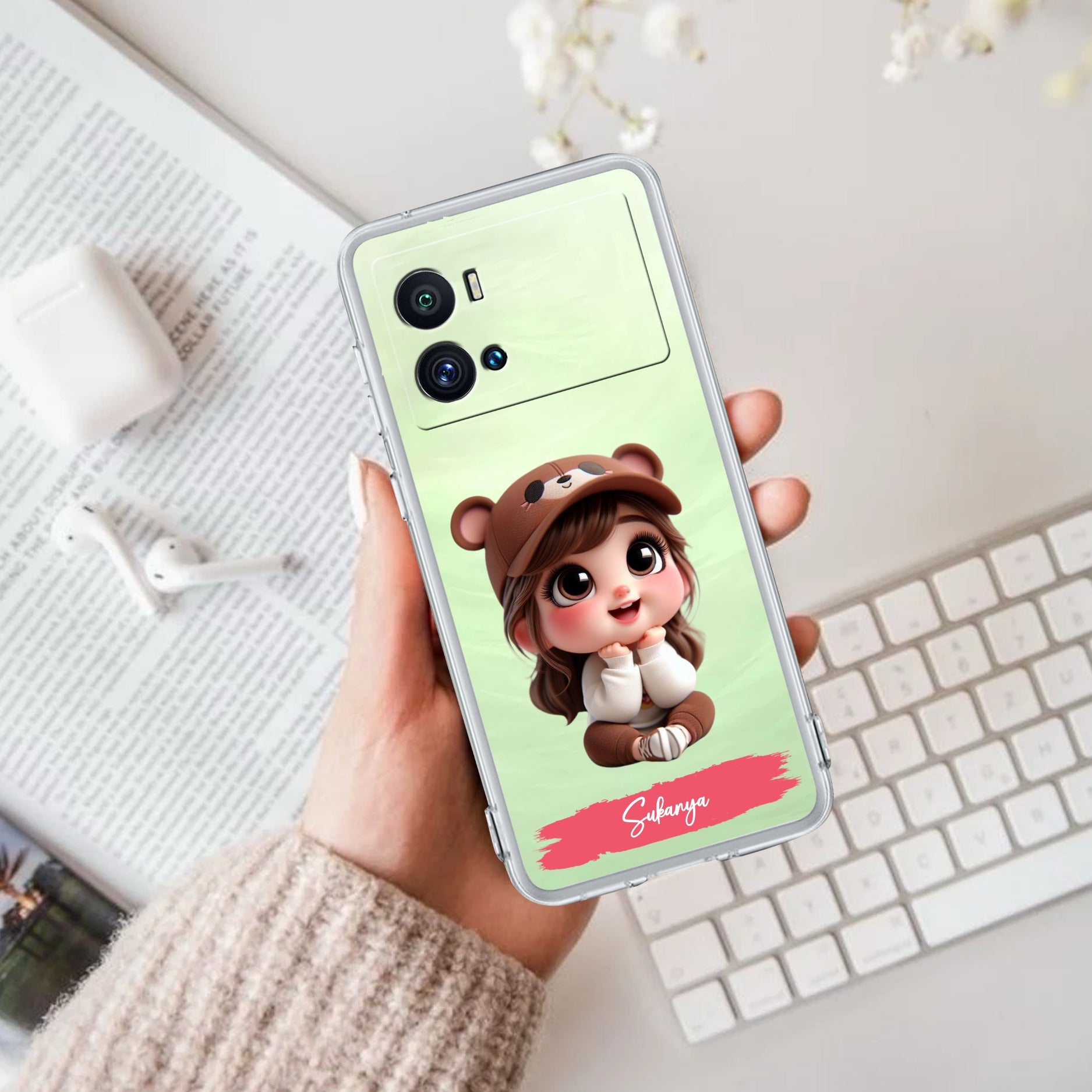 Little Girl Customize Transparent Silicon Case For iQOO Neo 7 Pro 5G