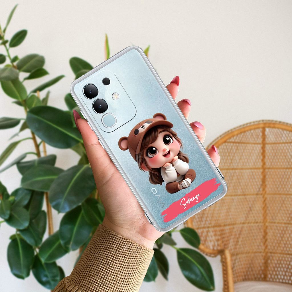Little Girl Customize Transparent Silicon Case For iQOO - ShopOnCliQ