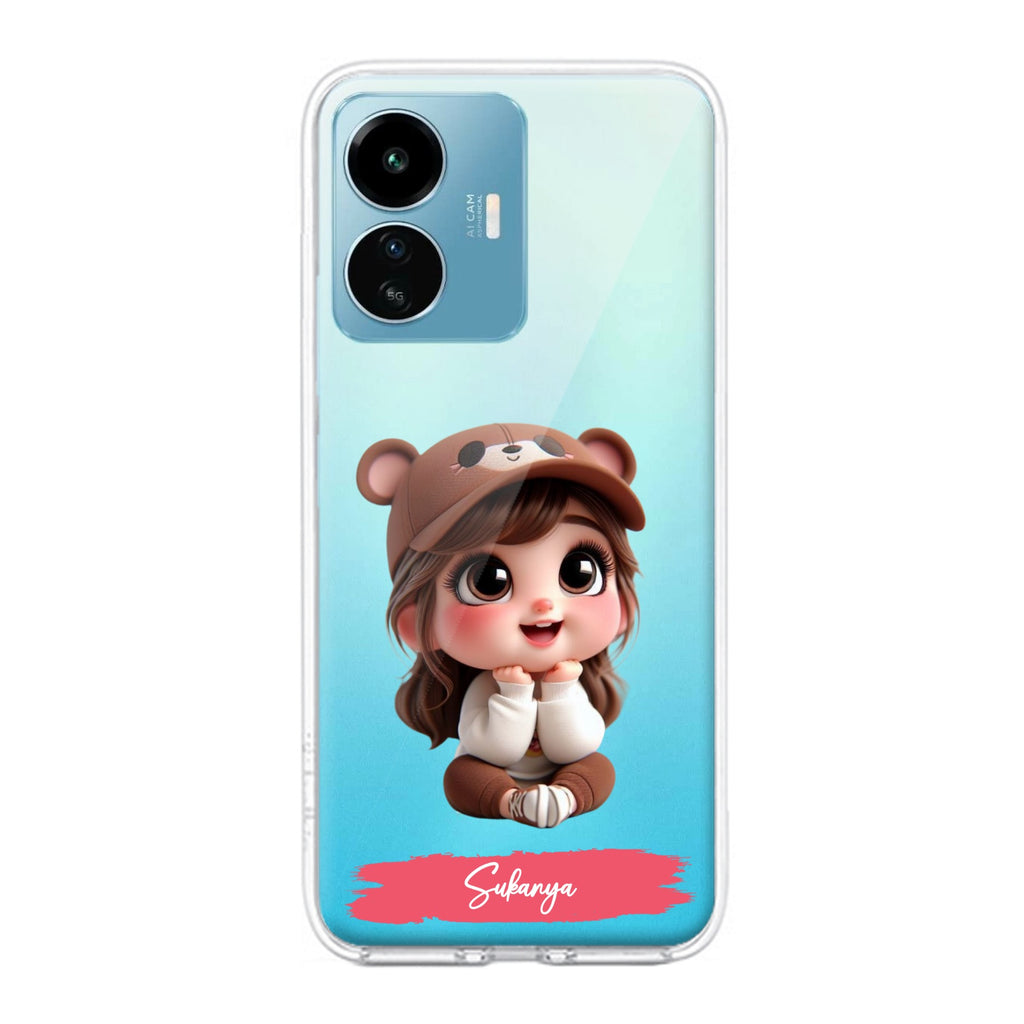 Little Girl Customize Transparent Silicon Case For iQOO Z6 Lite 5G