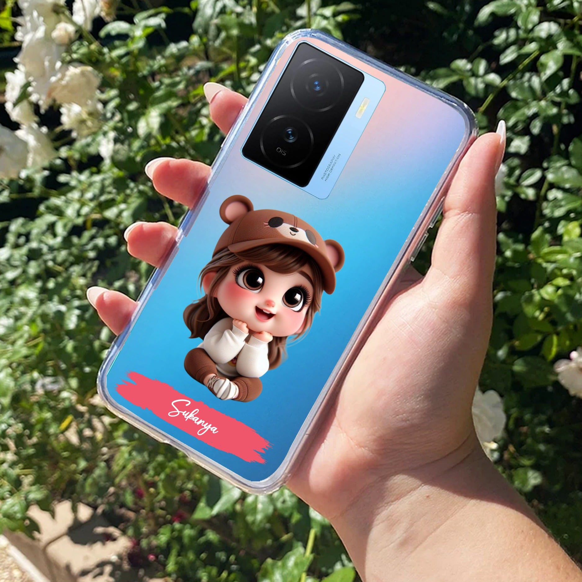 Little Girl Customize Transparent Silicon Case For iQOO Z7s 5G