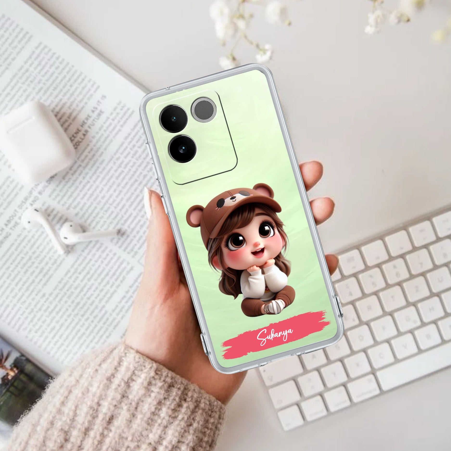 Little Girl Customize Transparent Silicon Case For Vivo