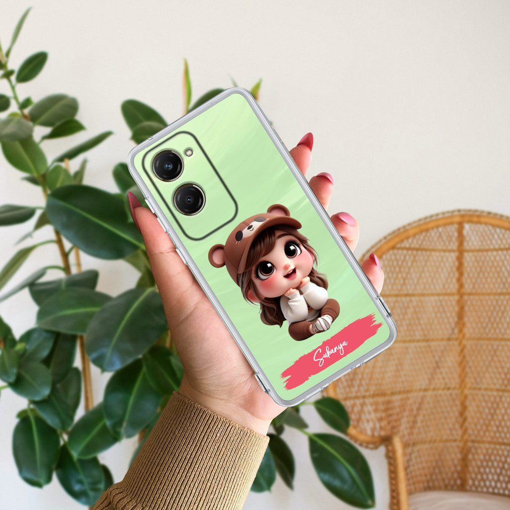 Little Girl Customize Transparent Silicon Case For iQOO Z9 Lite 5G