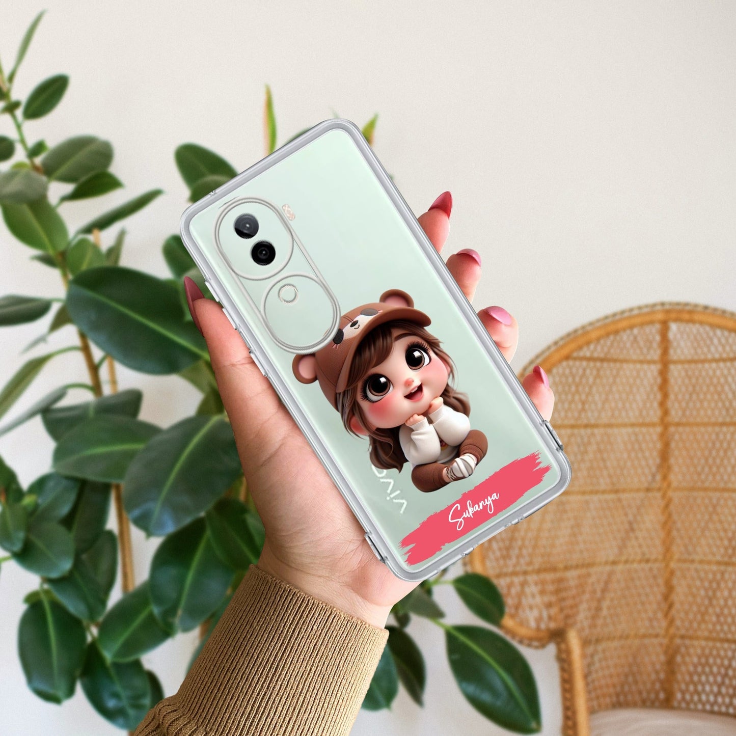 Little Girl Customize Transparent Silicon Case For Vivo