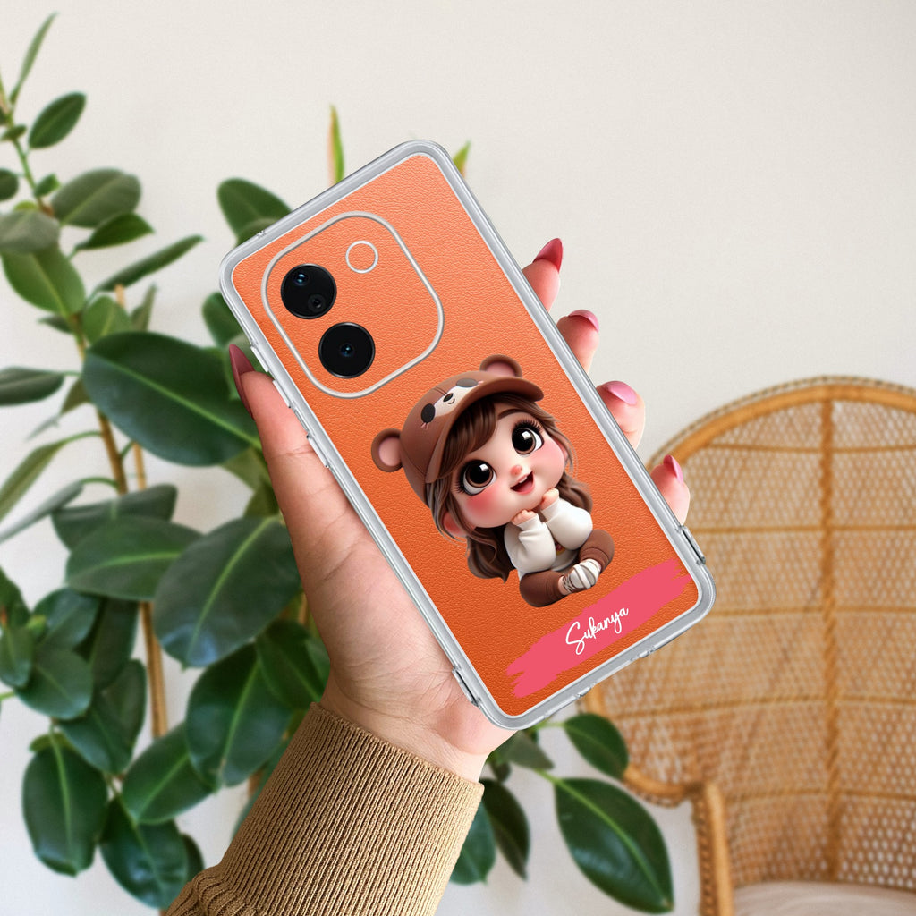 Little Girl Customize Transparent Silicon Case For Vivo T3 Pro 5G