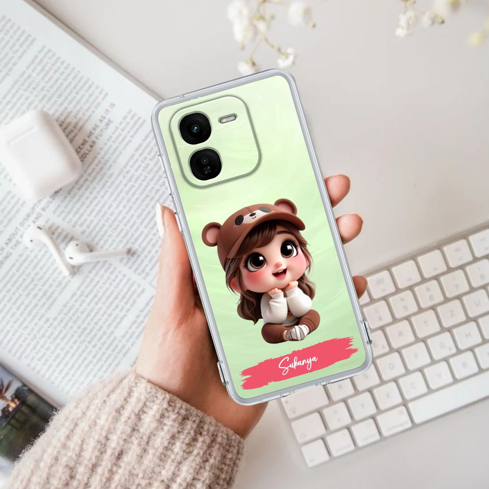 Little Girl Customize Transparent Silicon Case For iQOO Z9x 5G