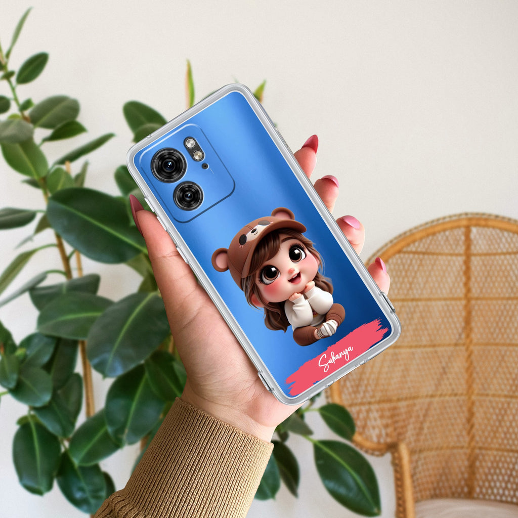 Little Girl Customize Anti Yellow Case For Motorola Edge 40 5G