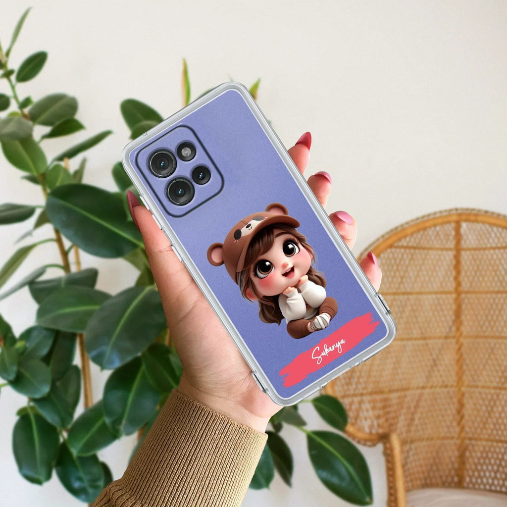 Little Girl Customize Anti Yellow Case For Motorola Edge 50 Neo