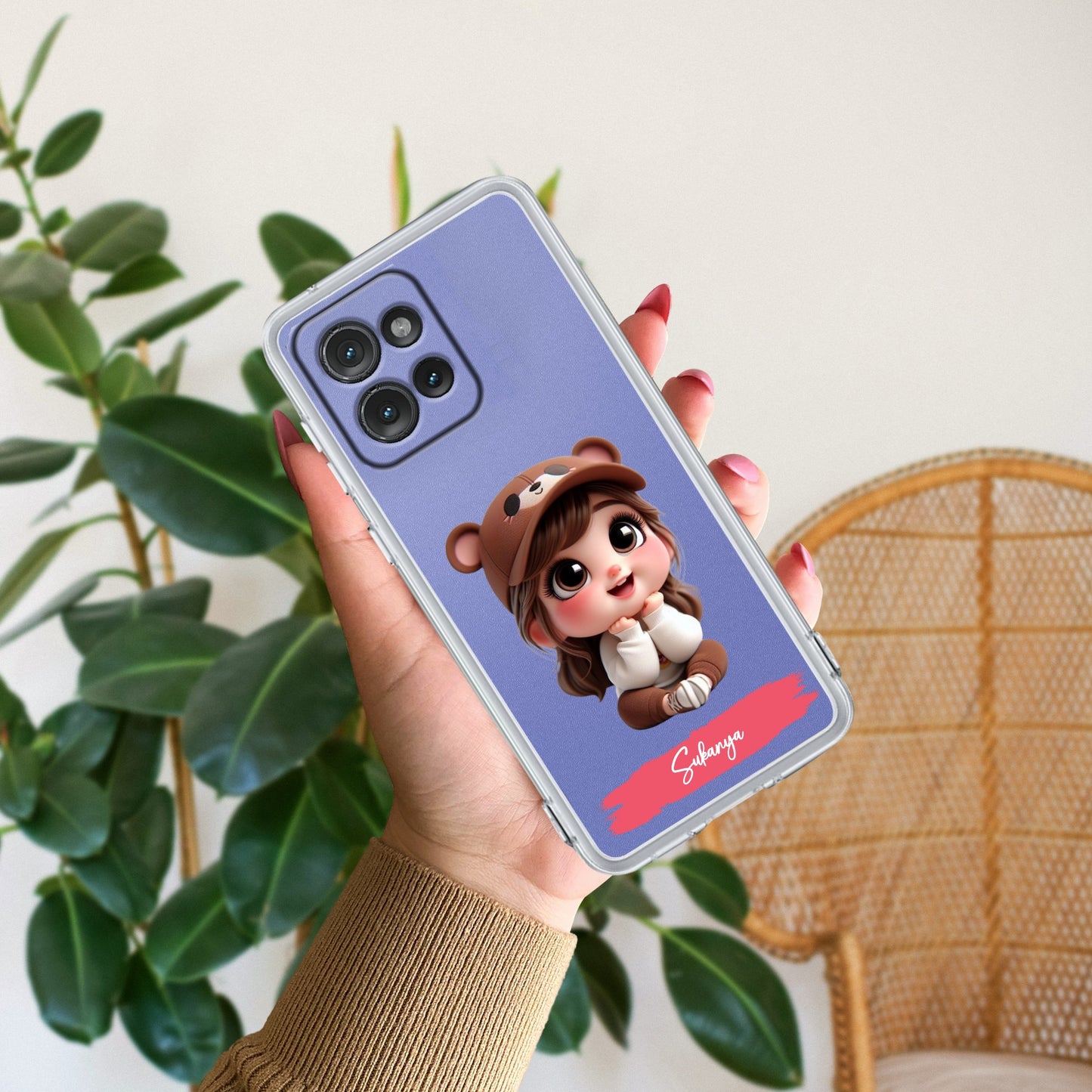 Little Girl Customize Transparent Silicon Case For Motorola
