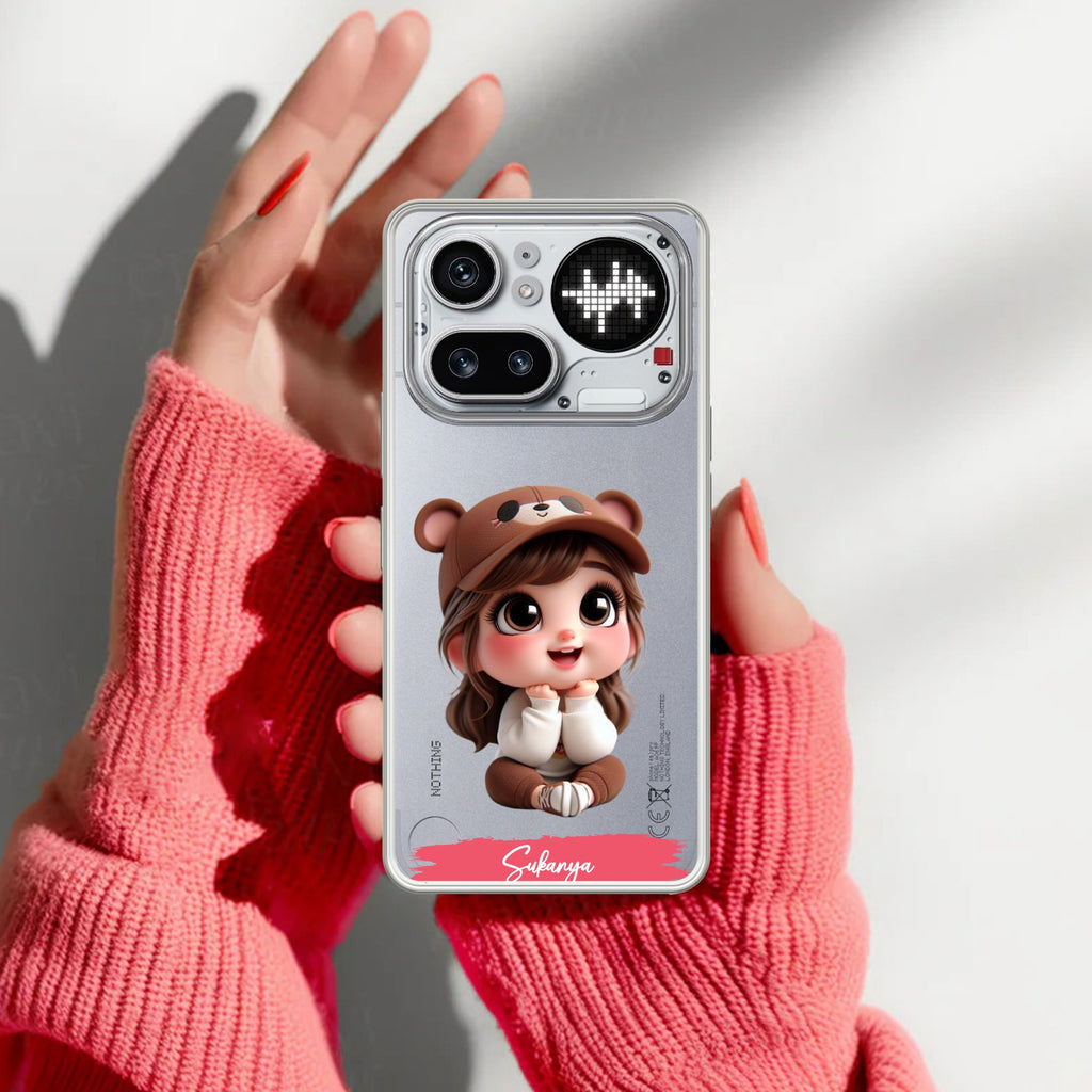 Little Girl Customize Anti Yellow Case For Nothing Phone 4A Pro 5G